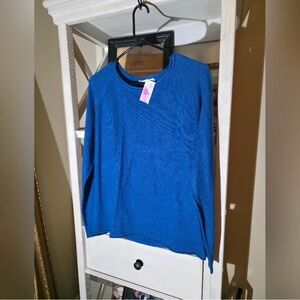 Zenana Outfitters Royal Blue Lightweight Crewneck Sweater